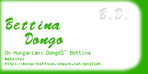 bettina dongo business card